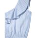 Ефектна сукня на одне плече з воланом Conte Elegant LPL 930, blue-white, XS, 40/170, Комбинированный
