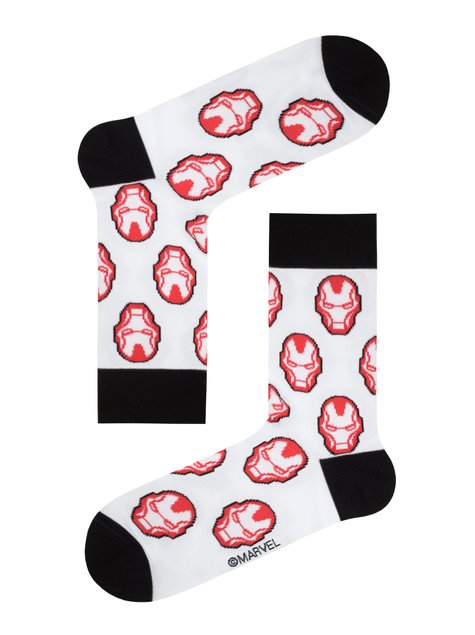 Шкарпетки чоловічі "DIWARI" ©Marvel, Білий, 40-41, 40, Белый