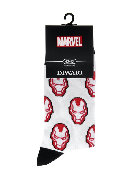 Шкарпетки чоловічі "DIWARI" ©Marvel, Білий, 40-41, 40, Белый