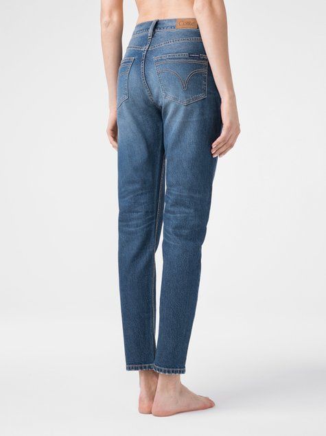 Джинсы Eco-friendly с высокой посадкой Conte Elegant Vintage Relaxed Mom CON-167, bleach stone, XS, 40/164, Темно-серый