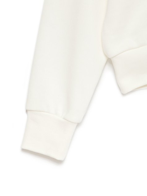 Белый свитшот из ультрамягкого хлопка Conte Elegant LD 1106, off-white, XL, 48/170, Белоснежный
