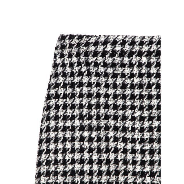 Стильная юбка A-силуэта Conte Elegant COCO, black-ivory, XS, 40/164, Черно-белый