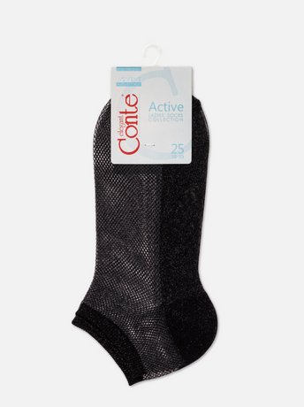 Ультракороткі шкарпетки з віскози з ажурним переплетенням CONTE ACTIVE (21С-30СП), Светло-серый, 36-37, 36, Светло-серый