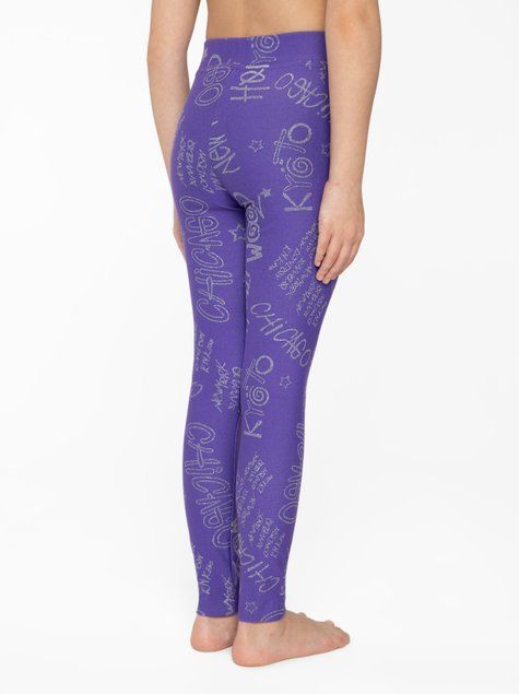 Легінси з сяючими написами Conte Elegant GRAFFITY, royal violet, 122-128, 122см, Фиолетовый