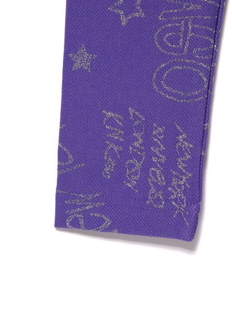 Легінси з сяючими написами Conte Elegant GRAFFITY, royal violet, 122-128, 122см, Фиолетовый