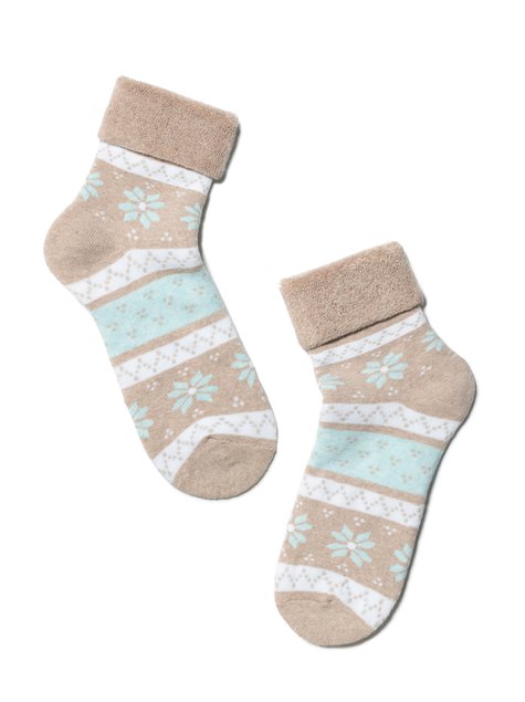 Шкарпетки дитячі Conte Kids SOF-TIKI (махрові з відворотом), Бежевий, 20, 30, Бежевый