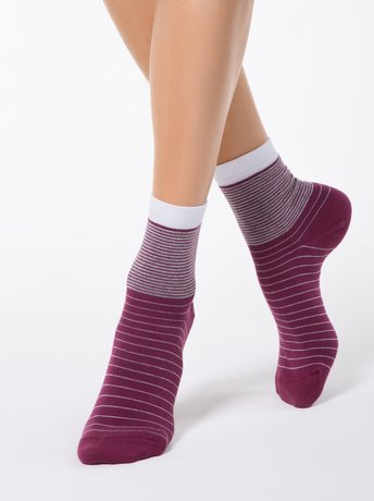 Шкарпетки жіночі бавовняні Conte Elegant CLASSIC, Лиловый, 36-37, 36, Лиловый