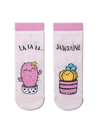 Шкарпетки дитячі Conte Kids Веселі ніжки, Светло-розовый, 22, 33, Светло-розовый