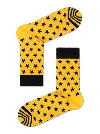 Носки мужские DiWaRi HAPPY (с рисунком), Жёлтый, 42-43, 42, Желтый
