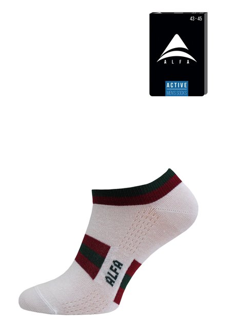 Шкарпетки чоловічі "ALFA" ACTIVE 2360 (укорочені), Білий, 40-42, 40, Белый
