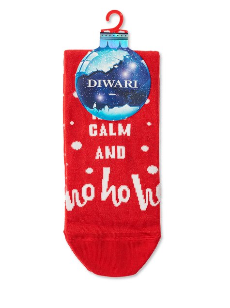Новорічні чоловічі шкарпетки DiWaR «Ho-ho», Червоний, 43-45, 43, Красный