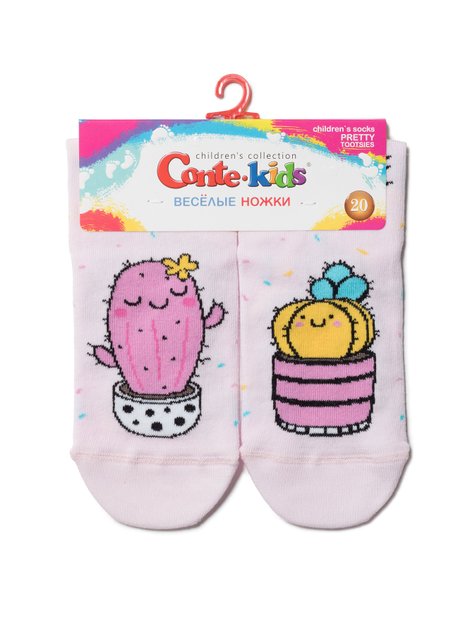 Носки детские Conte Kids Веселые ножки, Светло-розовый, 22, 33, Светло-розовый