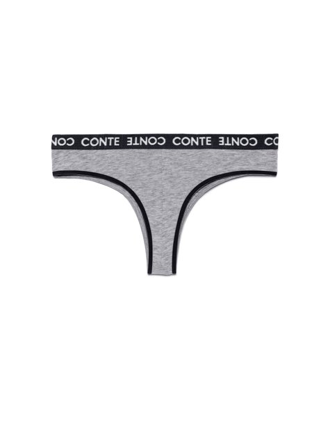 Трусы женские "бразилиана" Conte Elegant ULTIMATE COMFORT LBR 998, grey melange, L, 46, Серый