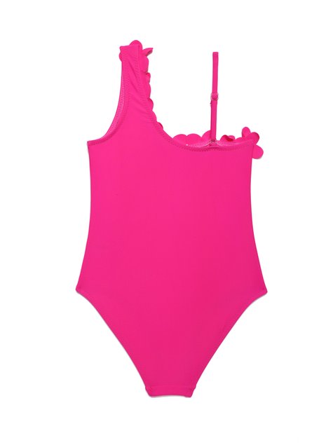 Злитий купальник на одне плече Conte Elegant ALANYA, neon pink, 110-116, 110см, Розовый