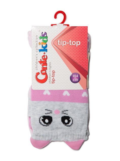 Колготки детские Conte Kids TIP-TOP (мордашки), Светло-розовый, 104-110, 104см, Светло-розовый