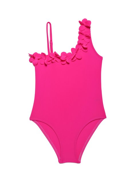 Злитий купальник на одне плече Conte Elegant ALANYA, neon pink, 110-116, 110см, Розовый