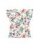 Блузка з квітковим малюнком і широкими воланами Conte Elegant LBL 1100, romantic flora, XS, 40/170, Светло-розовый