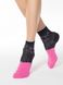 Шкарпетки жіночі бавовняні Conte Elegant CLASSIC (стрази, люрекс), Черный-Розовый, 36-37, 36, Комбинированный