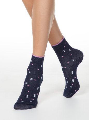 Шкарпетки жіночі бавовняні ESLI CLASSIC, Темно-синій, 36-37, 36, Темно-синий
