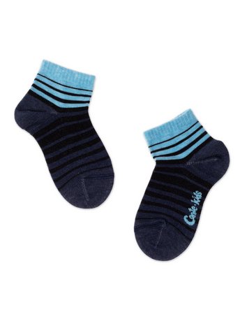 Шкарпетки дитячі Conte Kids ACTIVE (короткі), джинс, 12, 18, Темно-синий