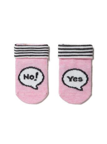 Шкарпетки дитячі Conte Kids TIP-TOP (бавовняні, з малюнками), Светло-розовый, 8, 14, Светло-розовый