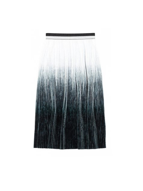 Велюровая юбка с плиссировкой и эффектом градиента Conte Elegant AMBER, black gradient, L, 46/170, Черный