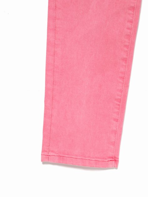 Кольорові джинси skinny з високою посадкою і ефектом варіння Conte Elegant CON-236 Lycra®, washed candy pink, XS, 40/164, Комбинированный