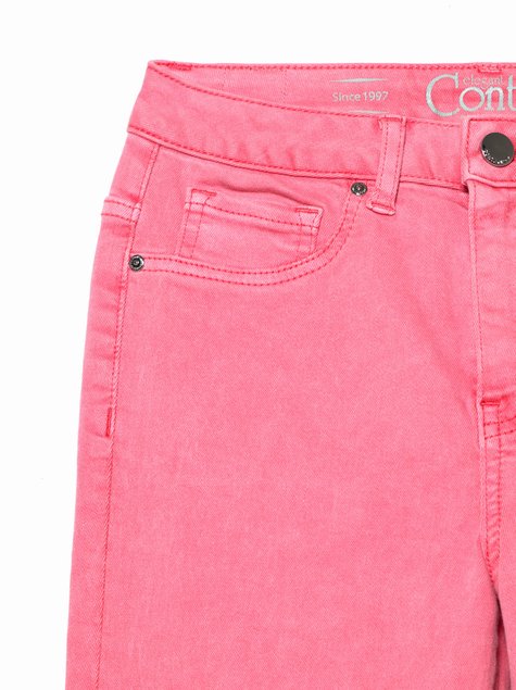 Цветные джинсы skinny с высокой посадкой и эффектом варки Conte Elegant CON-236 Lycra®, washed candy pink, XS, 40/164, Комбинированный
