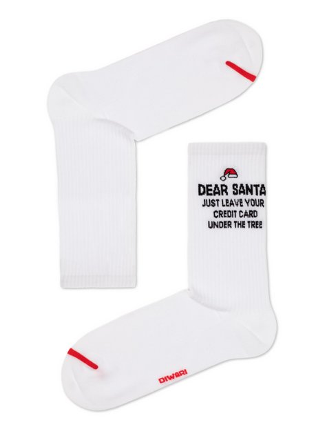 Чоловічі шкарпетки DiWaRi NEW YEAR, Білий, 40-43, 43, Белый