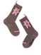 Подовжені шкарпетки в рубчик Conte Kids TIP-TOP 20С-170СП із декоративною іграшкою, Кофейный, 14, 21, Темно-коричневый