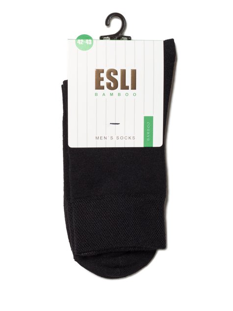 Шкарпетки чоловічі "ESLI" BAMBOO, Черный, 40-41, 40, Черный