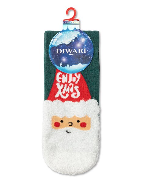Новогодние мужские носки DiWaR "Xmas Enjoy", темно-Бирюзовый, 43-45, 43, Темно-бирюзовый