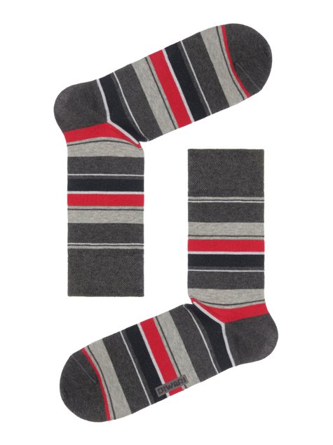Шкарпетки чоловічі "DIWARI" HAPPY (бавовняні), Темно-серый-бордо, 40-41, 40, Комбинированный