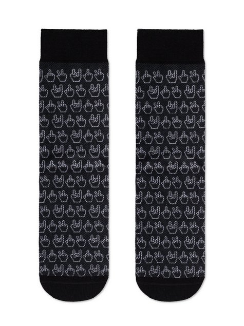 Шкарпетки з бавовною DiWaRi HAPPY 20С-202СП, Черный, 40-41, 40, Черный