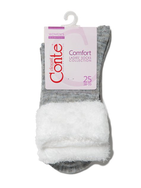 Носки женские комфортные Conte Elegant COMFORT, серый, 36-37, 36, Серый