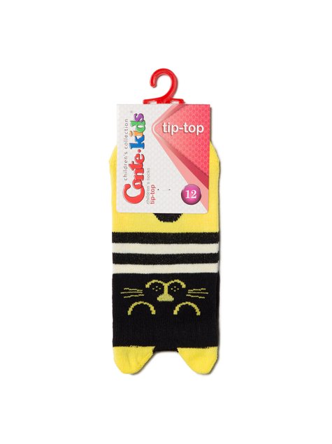 Шкарпетки дитячі Conte Kids TIP-TOP (мордочки), Жовтий, 12, 18, Желтый