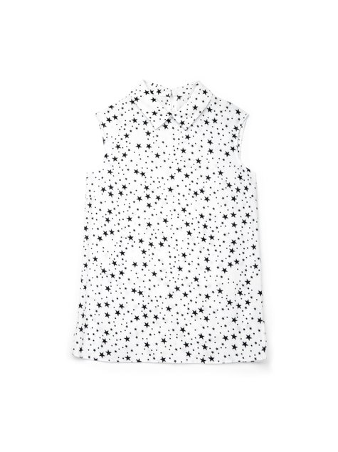 Легка блузка із зоряним принтом Conte Elegant LBL 885, white-black, XS, 40/170, Черно-белый