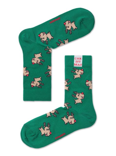 Чоловічі шкарпетки DiWaRi NEW YEAR, Зелений, 40-43, 43, Зеленый
