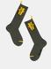 Подовжені шкарпетки в рубчик Conte Kids TIP-TOP 20С-170СП із декоративною іграшкою, Хаки, 14, 21, Хаки