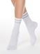 Хлопковые носки с яркими полосками из люрекса Conte Elegant ACTIVE, Белый-Светло-розовый, 36-37, 36, Комбинированный