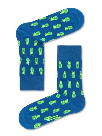 Хлопковые носки с рисунком DiWaRi HAPPY (20С-37СП), синий, 40-41, 40, Синий