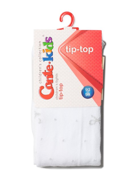 Колготки дитячі Conte Kids TIP-TOP (з люрексом), Білий, 104-110, 104см, Белый