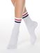 Хлопковые носки с яркими полосками из люрекса Conte Elegant ACTIVE, Белый-Красный, 36-37, 36, Комбинированный