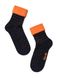 Шкарпетки дитячі Conte Kids SOF-TIKI (махрові з відворотом), Темно-синий-Оранжевый, 20, 30, Комбинированный