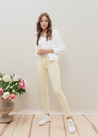 Моделирующие джинсы Conte Elegant Soft Touch CON-38Y, pastel yellow, L, 46/164, Светло-желтый