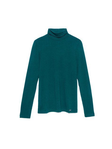 Базова водолазка з віскози Conte Elegant LD 1026, royal green, S, 42/170, Зеленый