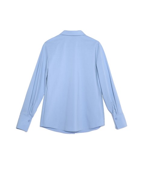 Однотонная хлопковая рубашка с декоративными пуговицами Conte Elegant LBL 1041, light blue, XS, 40/170, Светло-голубой