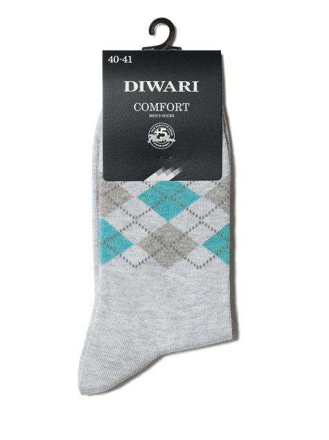 Носки мужские DiWaRi COMFORT (меланж), Светло-серый, 40-41, 40, Светло-серый