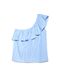 Ультрамодна блузка на одне плече Conte Elegant LBL 929, blue-white, M, 44/170, Комбинированный
