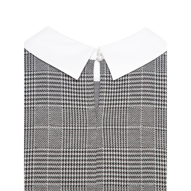 Платье в "гусиную лапку" с имитацией рубашки Conte Elegant LPL 1052, grey-ivory check, XL, 48/170, Комбинированный